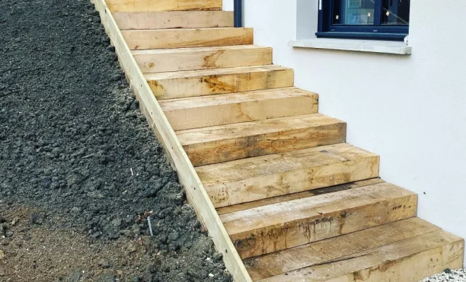 Escalier en poutre de chêne sur la commune de uriage 