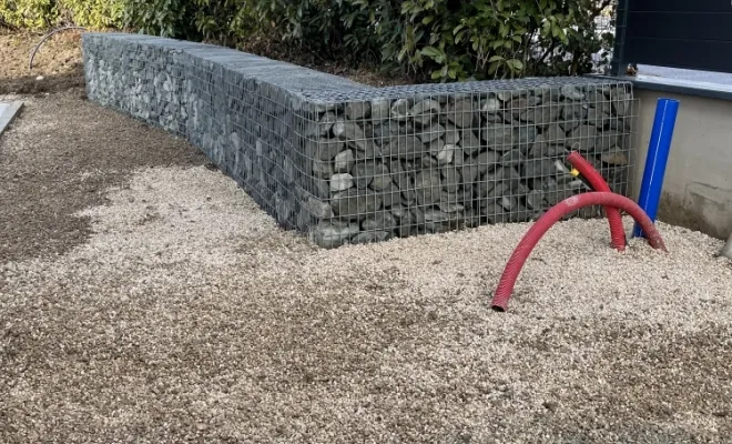 Mur en gabions à saint Martin dheres 