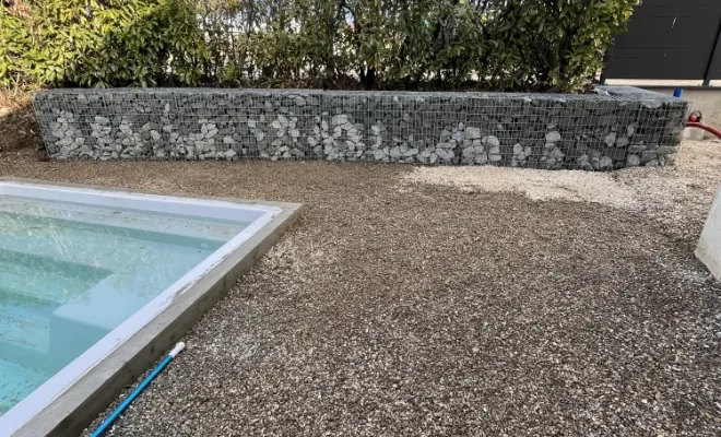 Création d’un mur en gabions 