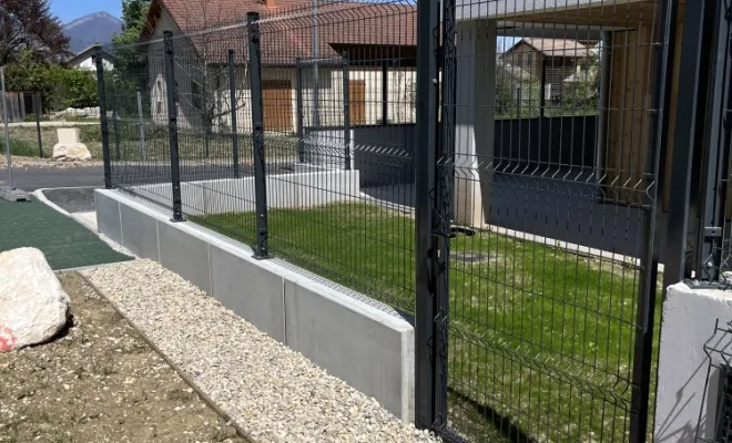 Création d’un mur et d’une clôture avec portillon sur la commune d’Eybens 
